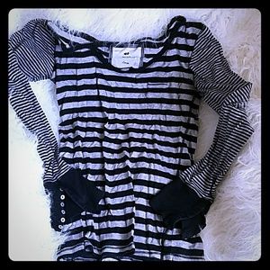 Womens stripped long sleve shirt